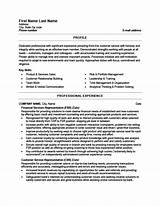 Financial Services Resume Template