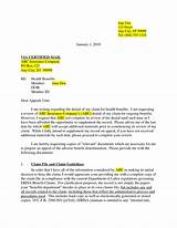 Sample Letter To Insurance Company For Medical Claim Pictures