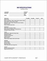 Commercial Cleaning Bid Sheet