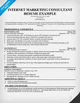 Internet Marketing Resume Pictures