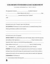 Free Colorado Residential Lease Agreement Form Images