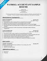 Free Sample Resume For Payroll Manager Pictures