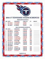 Titans Schedule 2017 Printable Photos