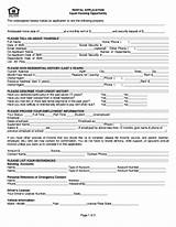 Florida Residential Rental Application Form Pictures