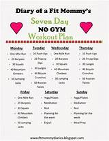 Photos of Exercise Routines No Gym