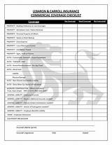 Commercial Insurance Review Checklist Photos