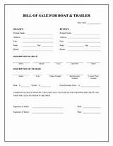Boat Motor And Trailer Bill Of Sale Form Images