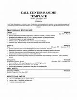Inbound Call Center Resume Example