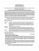 Resume Format For Electrical Design Engineer Pictures