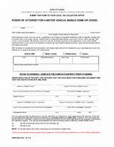 Motor Vehicle Power Of Attorney Form Florida Images