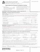 Contractor License Application Form