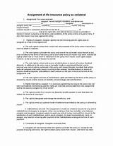 Assignment Of Life Insurance Policy Form Images