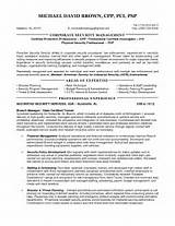 Corporate Security Officer Resume