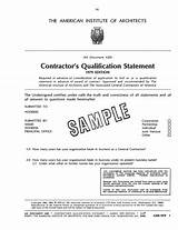 Pictures of Contractor Qualification Statement Template