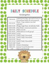 Photos of Kindergarten Schedule