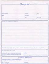 Images of Proposal Forms For Contractors