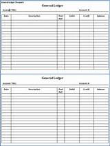 General Ledger Excel Accounting Software Pictures