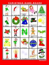 Pictures of Christmas Bingo Game Cards