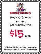 Photos of Prices For Chuck E Cheese Tokens