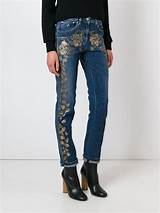 Pictures of Foil Print Jeans