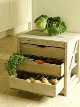 Wooden Shelves With Baskets For Storage