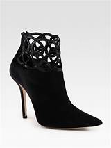 Black Suede And Patent Leather Boots Images