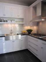 Tile Floor Kitchen White Cabinets