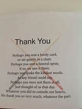 Images of Thank You Card For Flowers Sent To Funeral