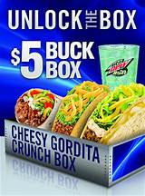 New 5 Dollar Box At Taco Bell Images