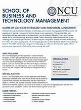 Master Of Science In Management Of Technology