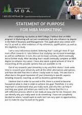 Statement Of Purpose For Mba Marketing Images