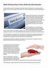 Ways To Save Money On Auto Insurance Pictures