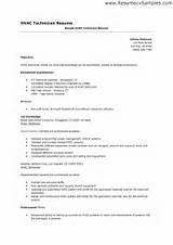 Images of Hvac Technician Resume Objective