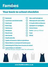 Back To School Checklist Pictures