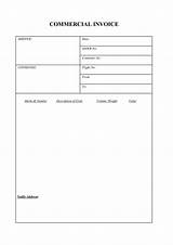 Pictures of Commercial Invoice Template Canada To Usa