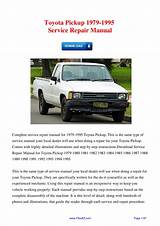 1991 Toyota Pickup Service Manual Images