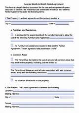 Georgia Residential Lease Agreement Word Document
