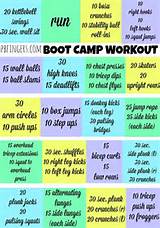 Photos of Outdoor Boot Camp Workout Exercises