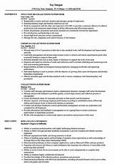 Credit And Collections Supervisor Resume