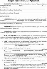 Pictures of Oregon Residential Lease Agreement Pdf
