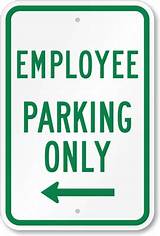 Employee Parking Signs Images