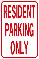 Photos of Resident Parking Signs