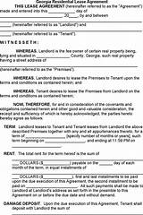 Pictures of Georgia Residential Lease Agreement 2018