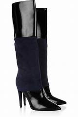 Black Suede And Patent Leather Boots Pictures