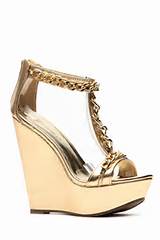 Wedge Shoes Gold Pictures