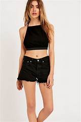 Pictures of Urban Outfitters Black Crop Top