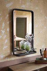 Industrial Bathroom Mirror With Shelf Photos