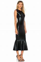 Norma Kamali Black Foil Dress