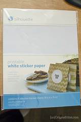Printable White Sticker Paper Silhouette