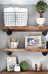 Images of Wood And Metal Bathroom Shelves
